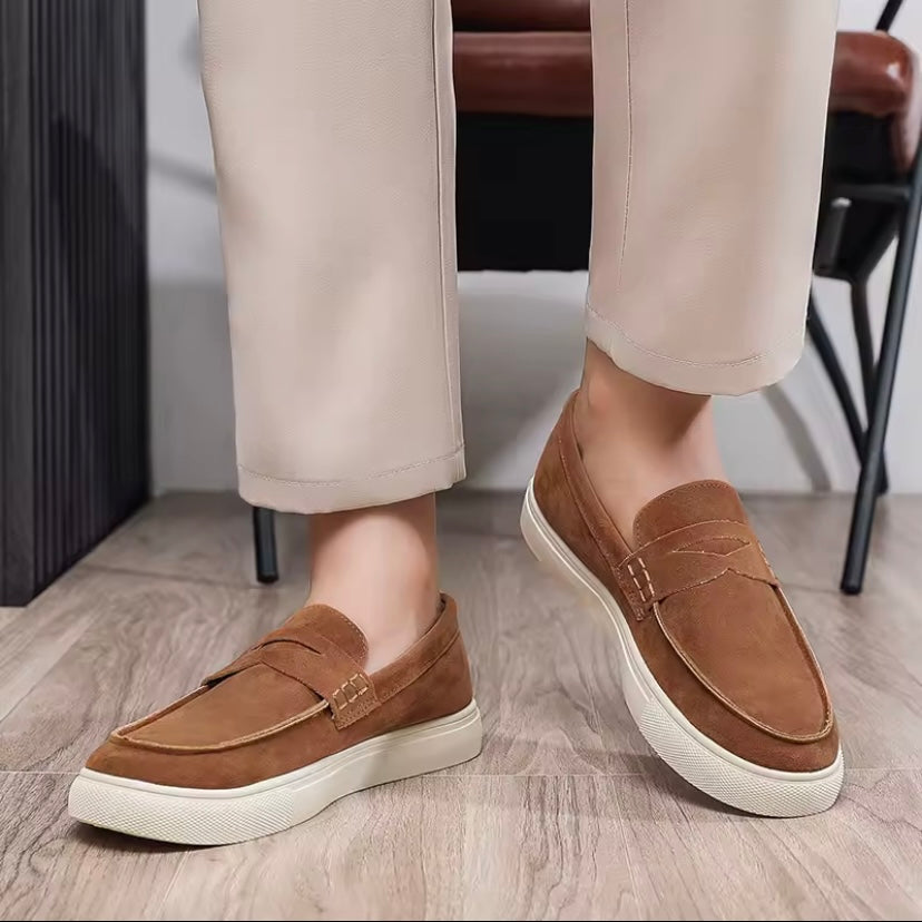 Luch suede classic leather moccasins