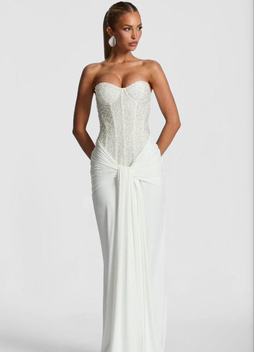 Strapless Patchwork Dress