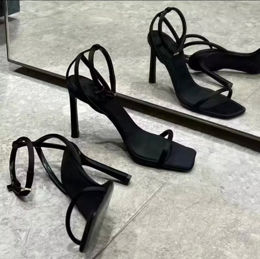 Women's French-style high-heeled sandals