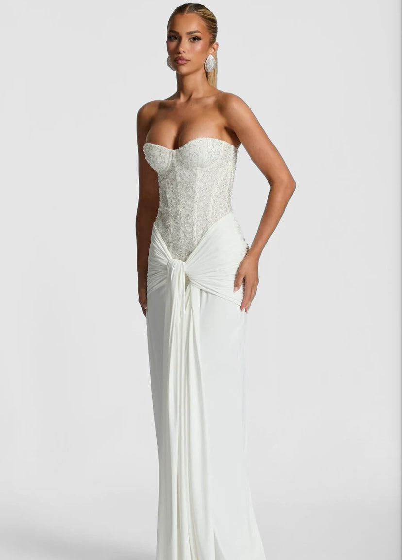 Strapless Patchwork Dress