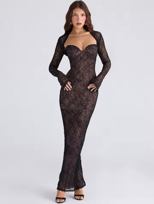 Long Sleeve Lace Dress