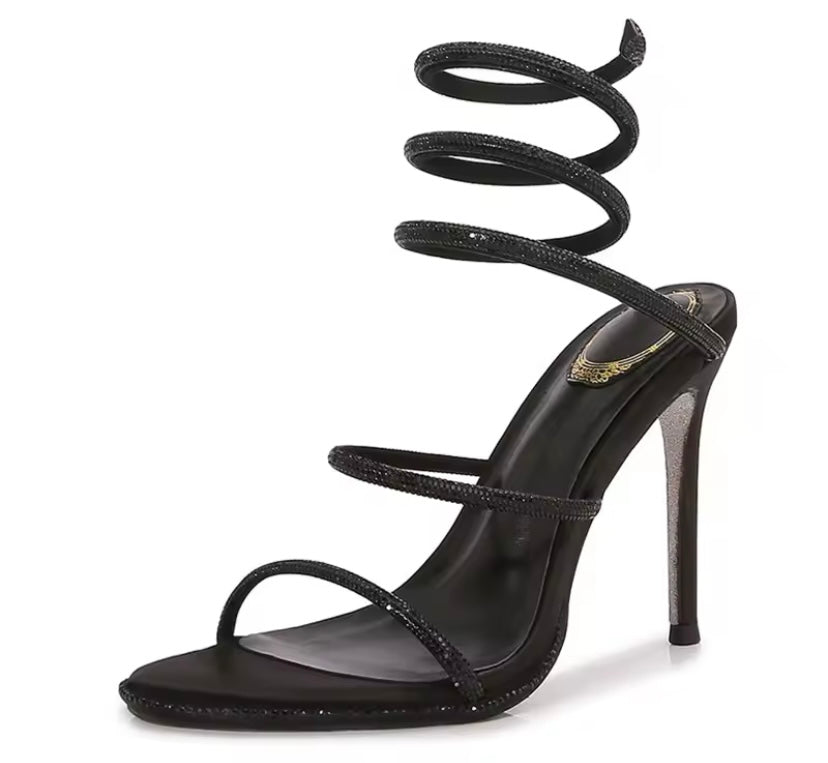 Crystal sandals for women.