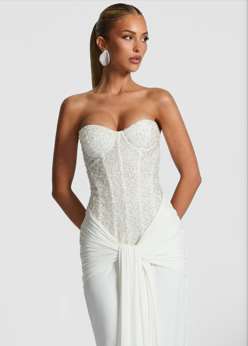 Strapless Patchwork Dress