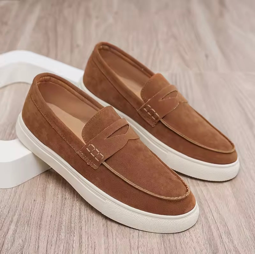Luch suede classic leather moccasins