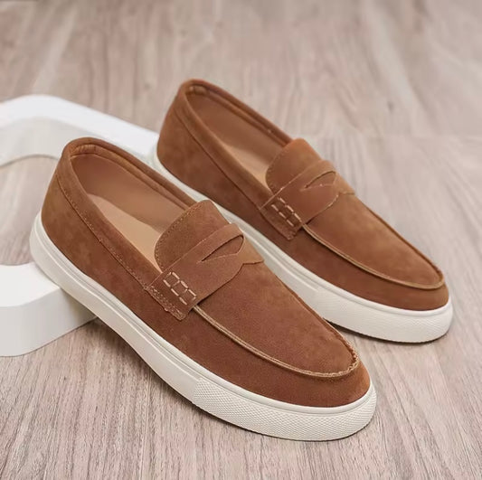 Luch suede classic leather moccasins